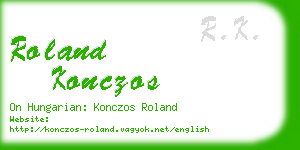 roland konczos business card